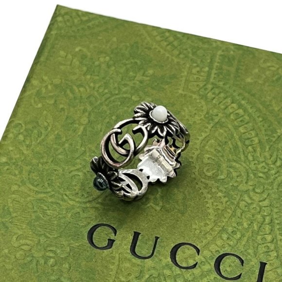 GUCCI Silver Pearl Ring - Picture 3 of 6